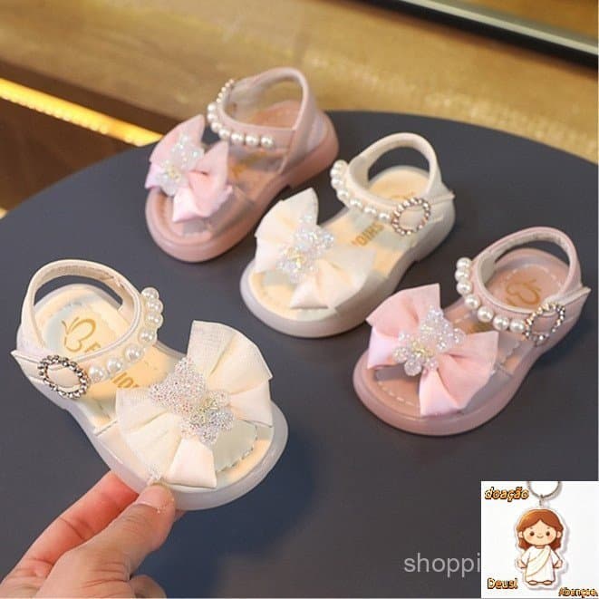 Crianças sandálias de verão meninas arco princesa sapatos 1-5 anos de idade crianças sapatos VMX6