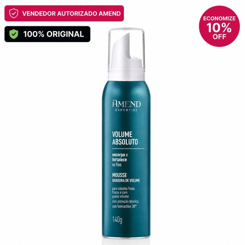 Mousse Volume Absoluto Encorpa e Doadora de Volume 140g Amend
