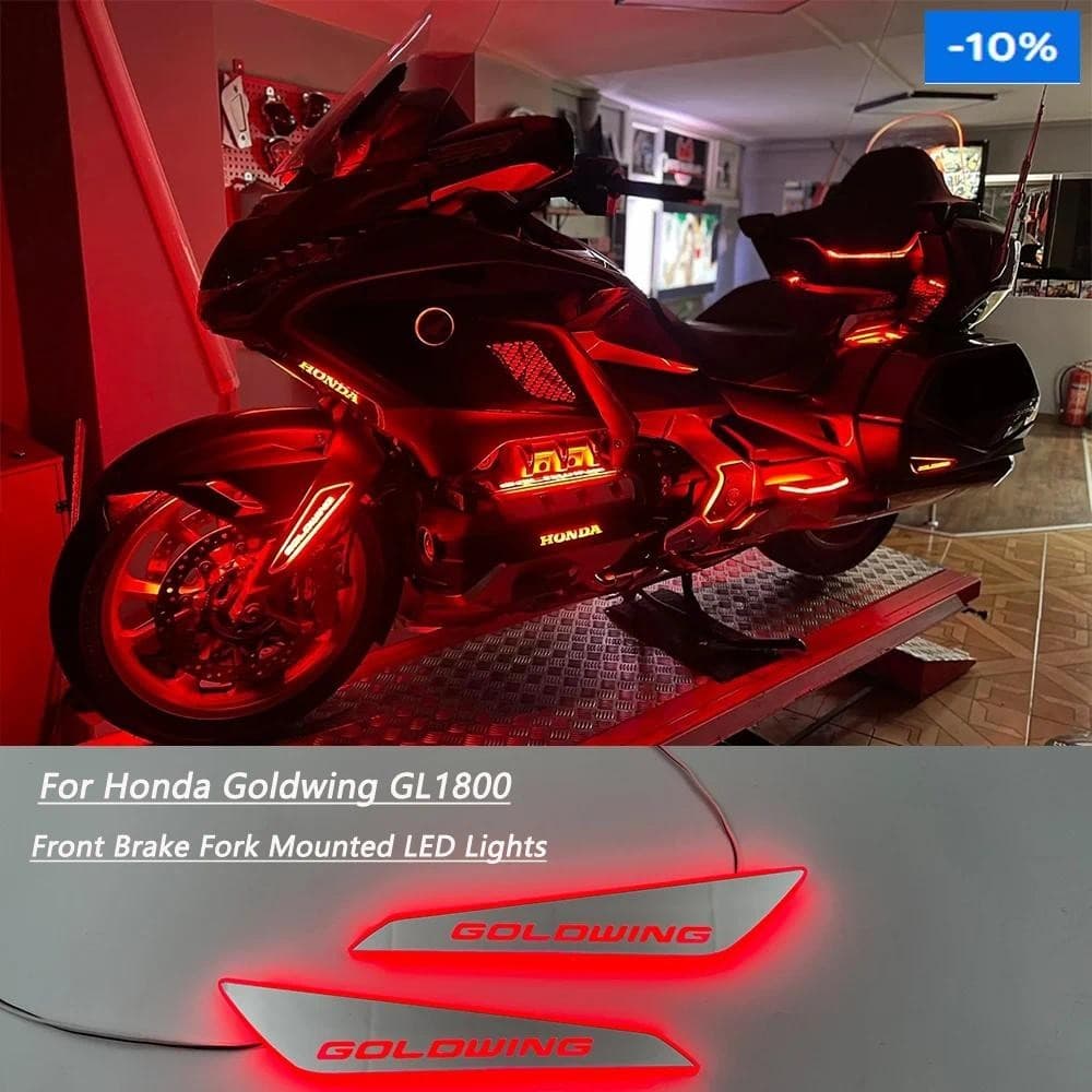 Para Honda Goldwing GL1800 F6B 2018-UP Motocicleta Garfo De Freio Dianteiro Montado NAV Luzes LED 2018 2024