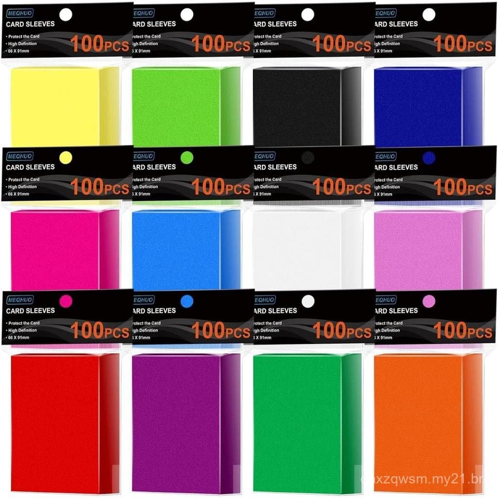 1200 Protetores de Cartas, 12 Cores, 66X91mm, Ajuste Perfeito para Cartas MTG, Protetores de Cartas TCG, Protetores de C