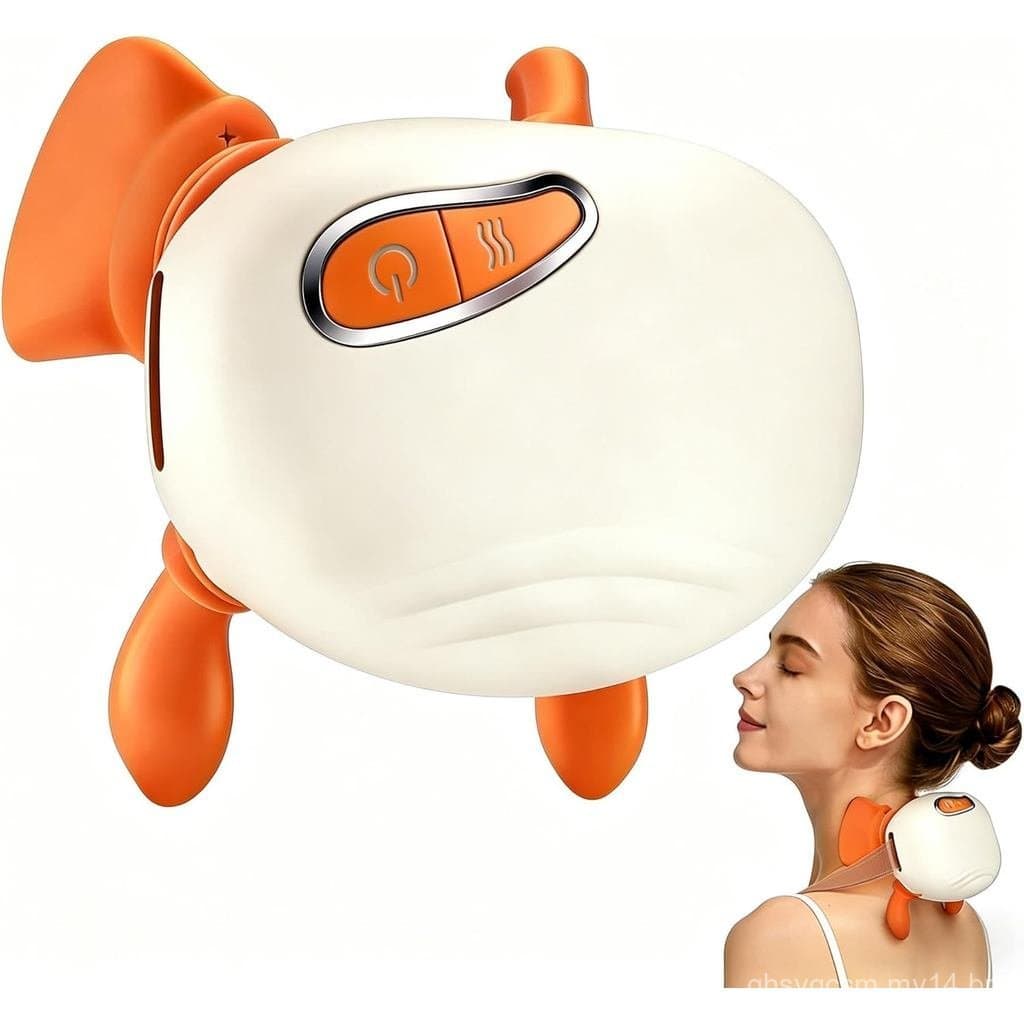 Massageador Biónico Aquecido, Massageador Portátil Shiatsu para Pescoço e Costas, Massagem Elétrica de Tecidos Profundos