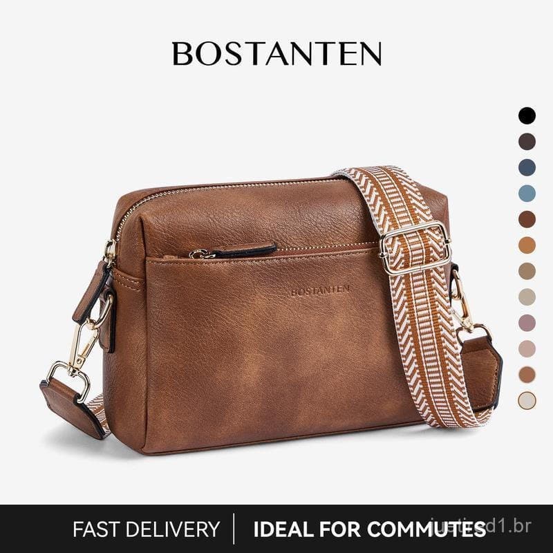 BOSTANTEN Bolsa Transversal para Mulheres, Bolsa Vintage Transversal, Bolsa de Mão Feminina, Bolsa Tote com Alça Ajustáv
