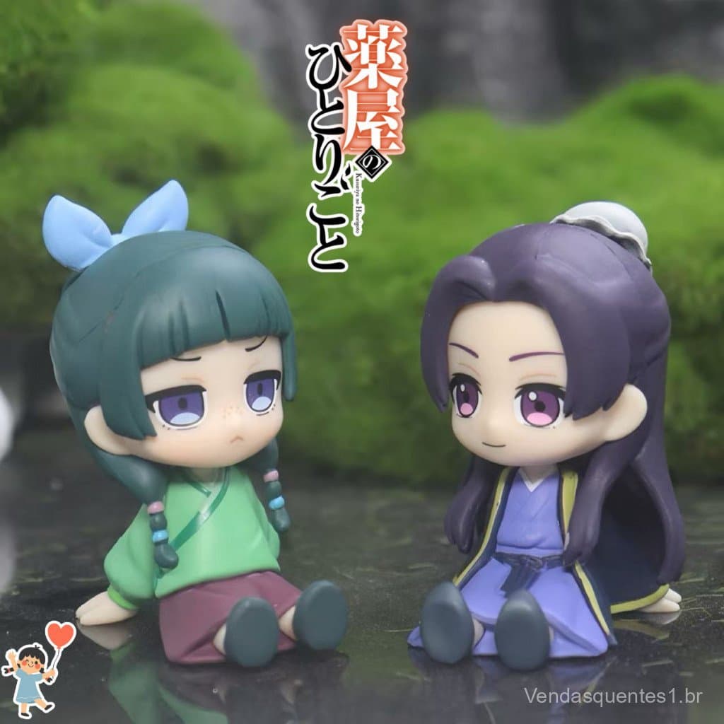 Figuras de Ação Kusuriya no Hitorigoto Decoração Anime Miniatura Maomao&Jinshi 6cm