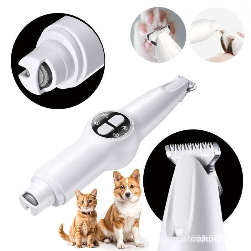 Cortador de Unhas para Cães com Luz LED, Kit de Higiene para Cães 2 em 1 Aprimorado, Cortador de Unhas Sem Fio com 3 Por