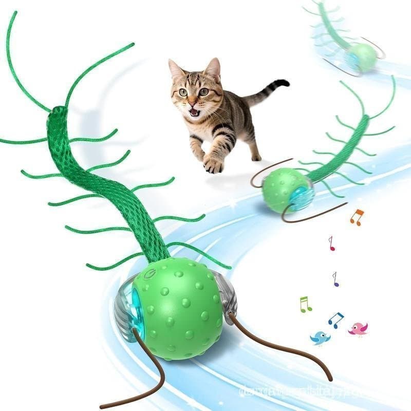 Brinquedos Interativos para Gatos Waaiio, com Sons de Chirrido, Movimento de Centopéia e Bola Motorizada para Gatos em T