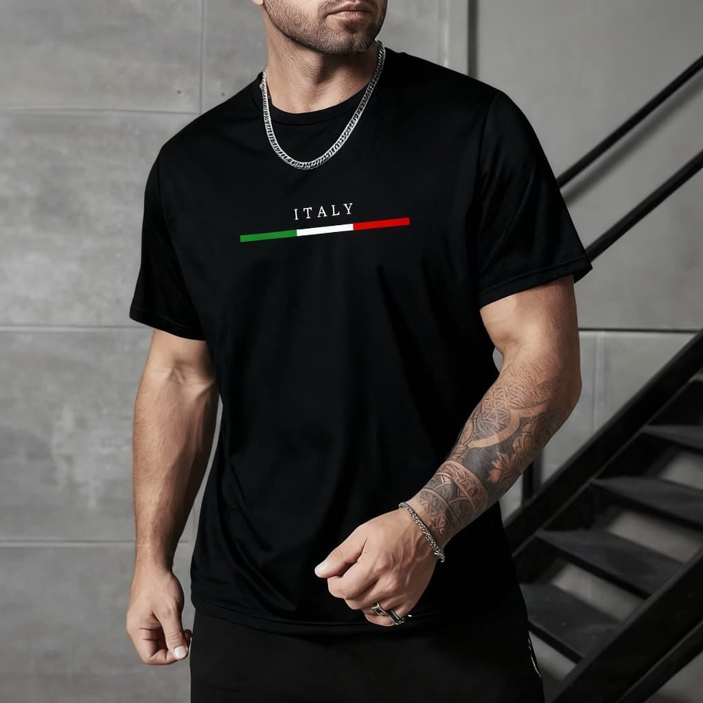 Camiseta  Italy Masculina 100% Algodão Camisa Look Perfeito Promocao 15