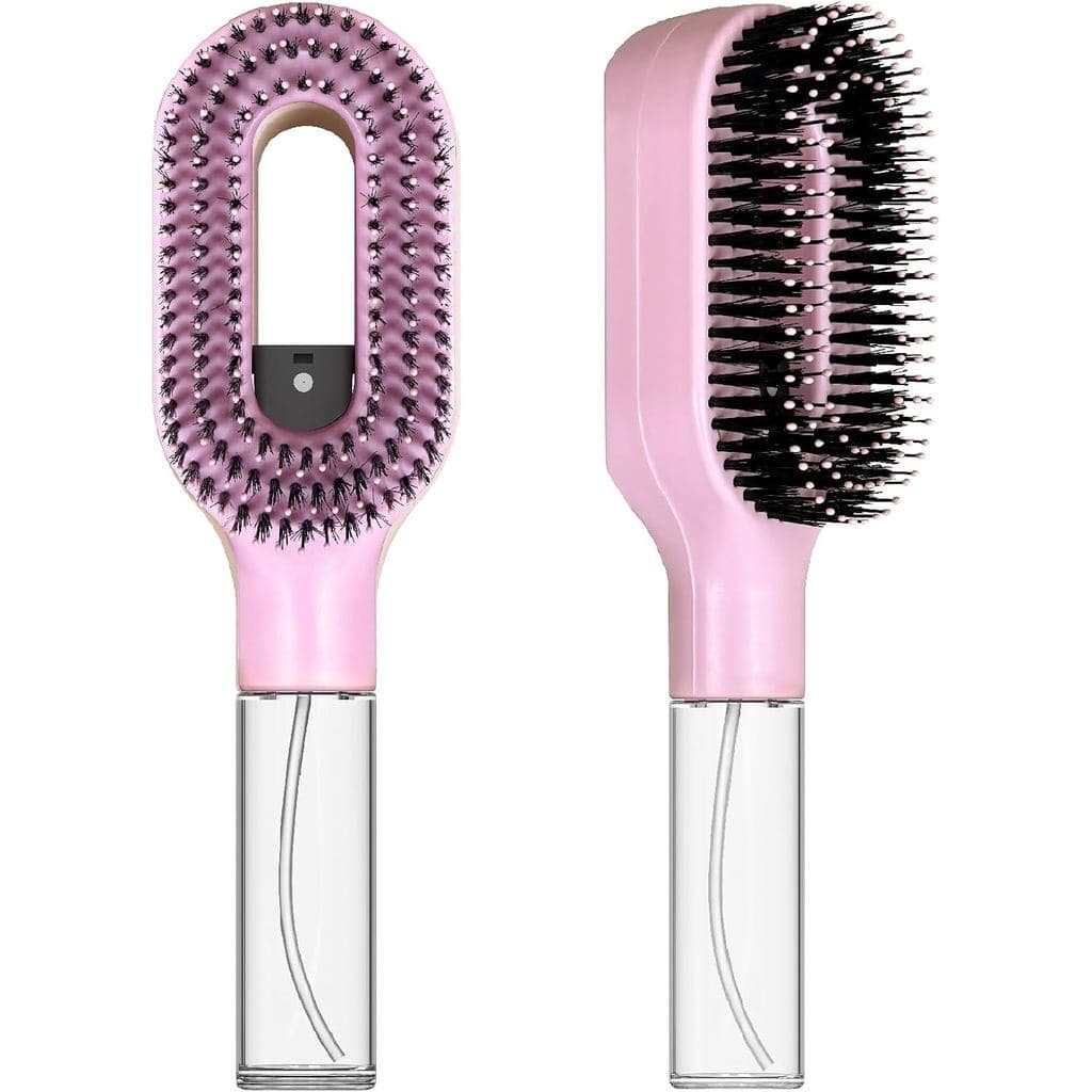 Escova Desembaraçadora 2 em 1, com Pulverizador Integrado, Escova para Cabelos Molhados e Secos, para Cabelos Cacheados,