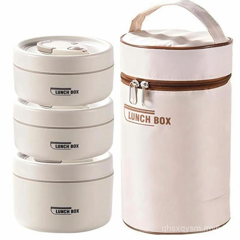 Conjunto de Lancheiras Térmicas Portáteis, 1 conjunto, inclui 3 lancheiras e 1 bolsa térmica, 3 lancheiras empilháveis s