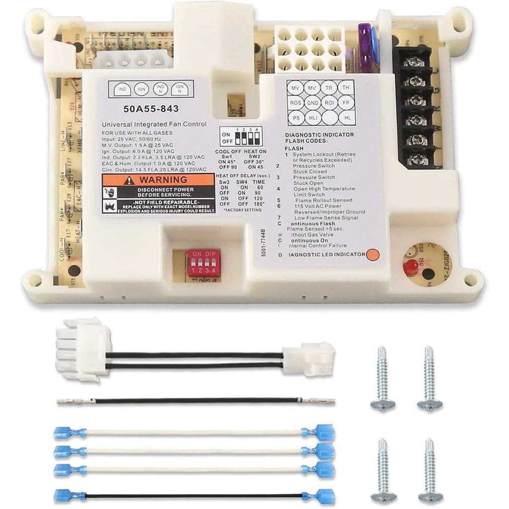 Módulo de Controle de Ignição 50A55-843, Placa de Controle de Forno Universal Integrada, Compatível com Sistemas de Forn