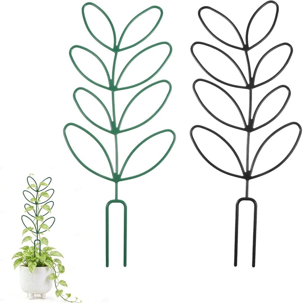 Qianyu 2 Peças Treliça de Arame para Plantas em Vasos de Jardim, Treliça para Plantas de Interior, Pequena Treliça de Su