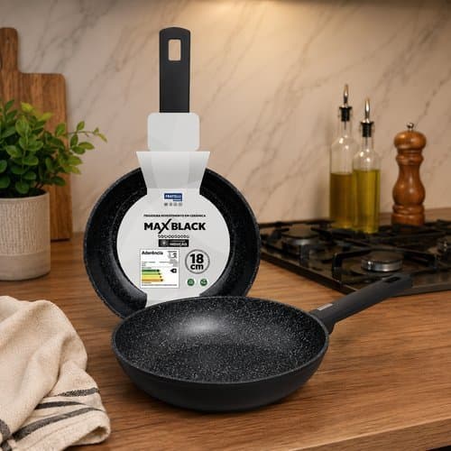 Frigideira Antiaderente Ceramica Inducao 18cm Black Cooking Panel