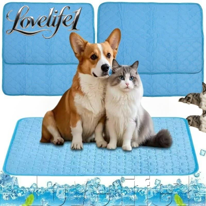 [Entrega Rápida] Colchão De Dormir Para Gatos-Almofada De Resfriamento De Seda Gelada Animais De Estimação-Tapete De Alg