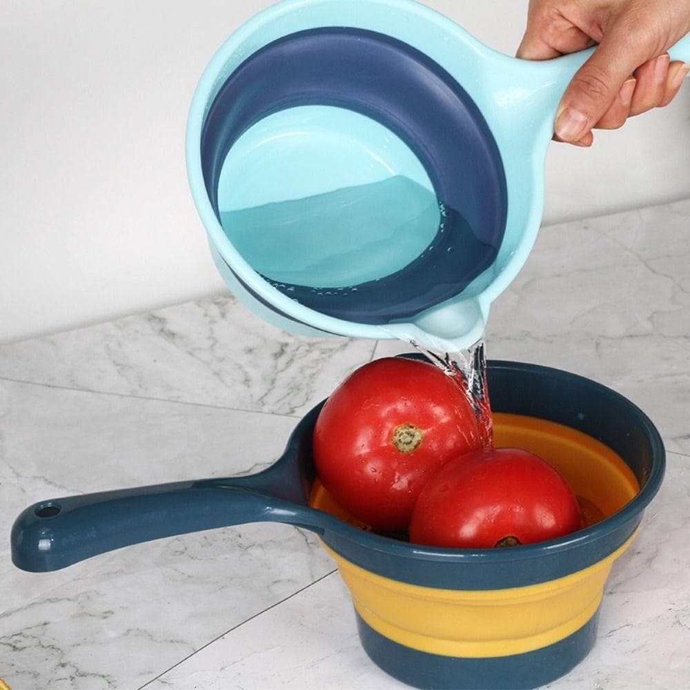 Colher De Água Dobrável , Banho Com Alça Longa Suspensível , Concha Portátil Para Cozinha