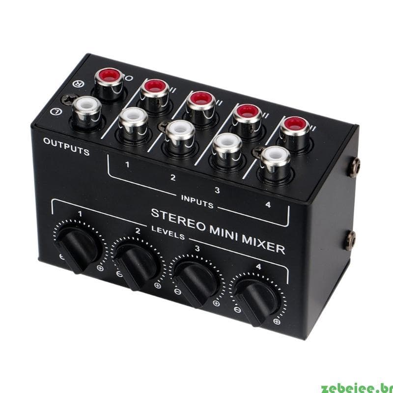 zebeiee Mixers Som Estéreo Passivos 4 Canais Fáceis Usar Para Compatibilidade Vários Dispositivos E Melhor Q