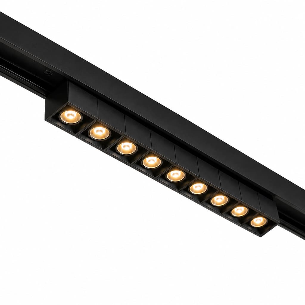Spot Led Fixo Trilho Magnetico Linear Preto 20W 3000K