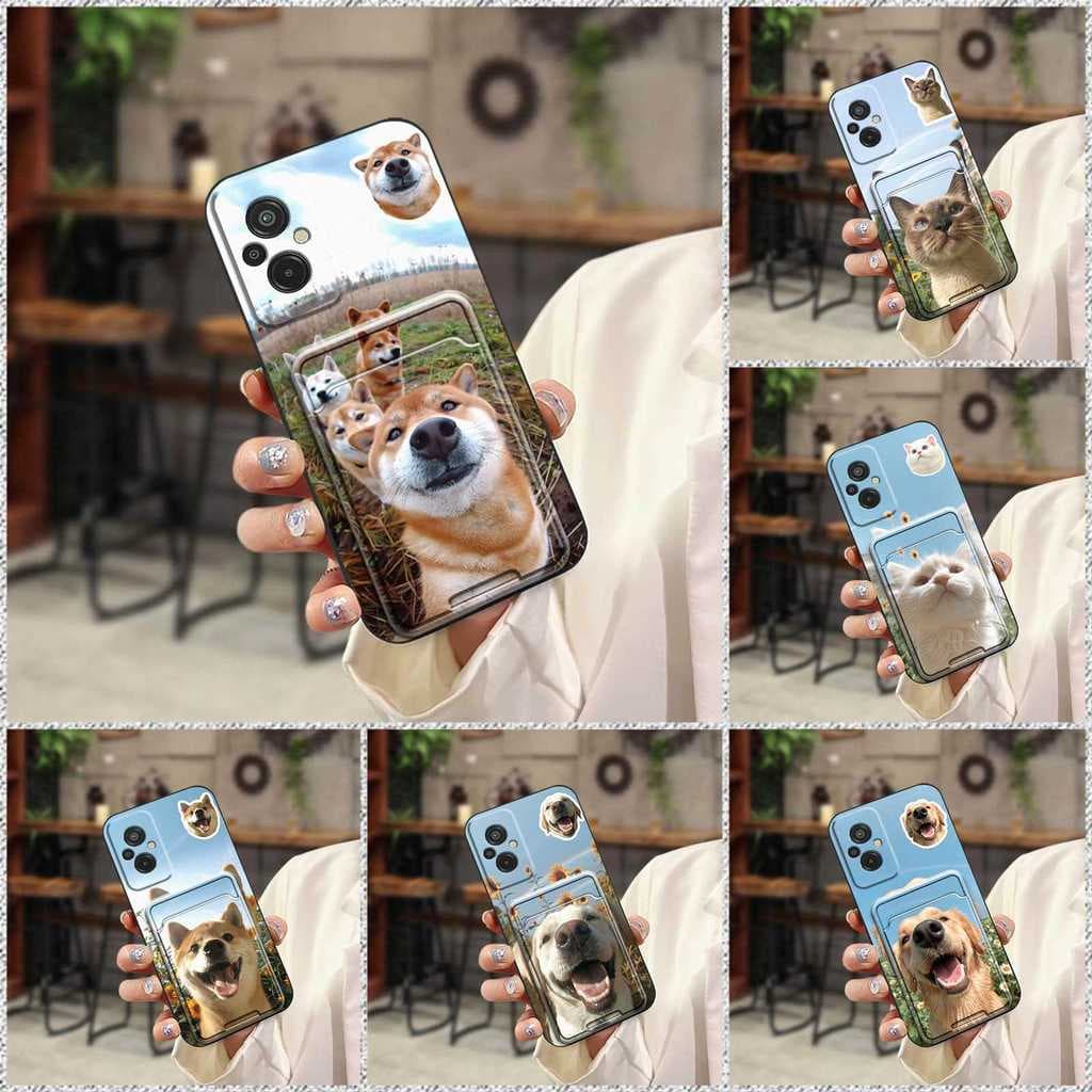 Capa De Telefone Graffiti Fofa Para Redmi 11 Prime 4G Protetora Antipoeira Cachorro slot Cartão Cat Cartoon Silicone Dur