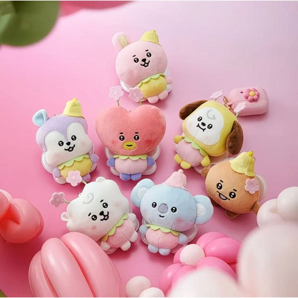 BT21 BTS Bee Series BTS Boneca de pelúcia pingente fofo boneca de desenho animado chaveiro bolsa pingente QTKV