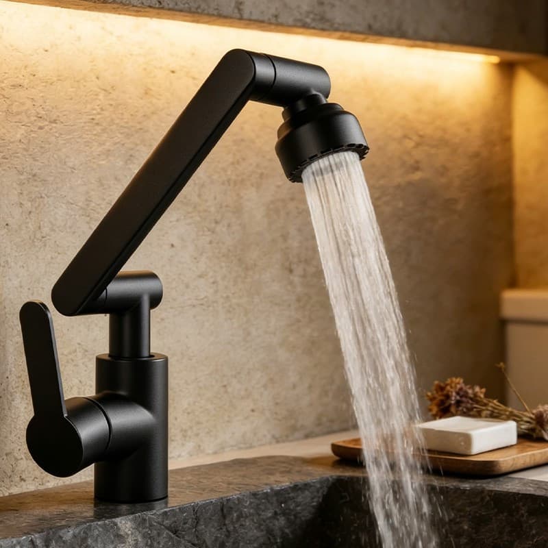 1080° Torneira Braço Robótico Aerador Chuveiro Dois Modos Resistente A Respingos Cozinha
