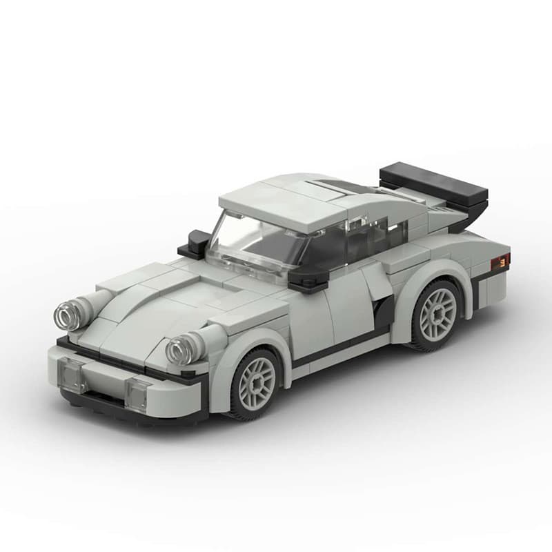 MOC 911 Blocos de Construção de Partículas Pequenas Compatíveis em Cinza Claro, Modelo de Carro DIY para Montar, Brinque