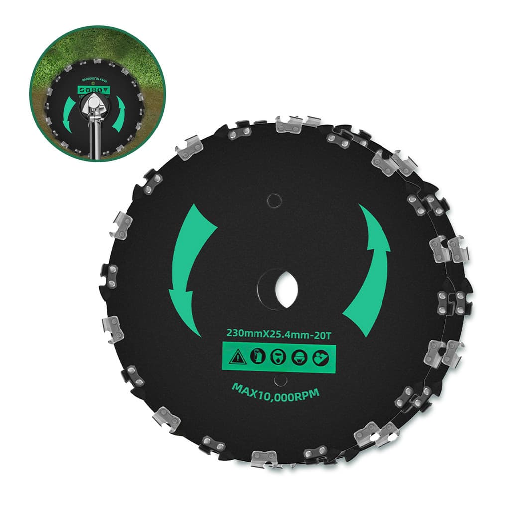 Kit 2 Disco Para Roçadeira Com Dentes De Corrente Motosserra - Corta Muito eficiente e durável sem ferrugem