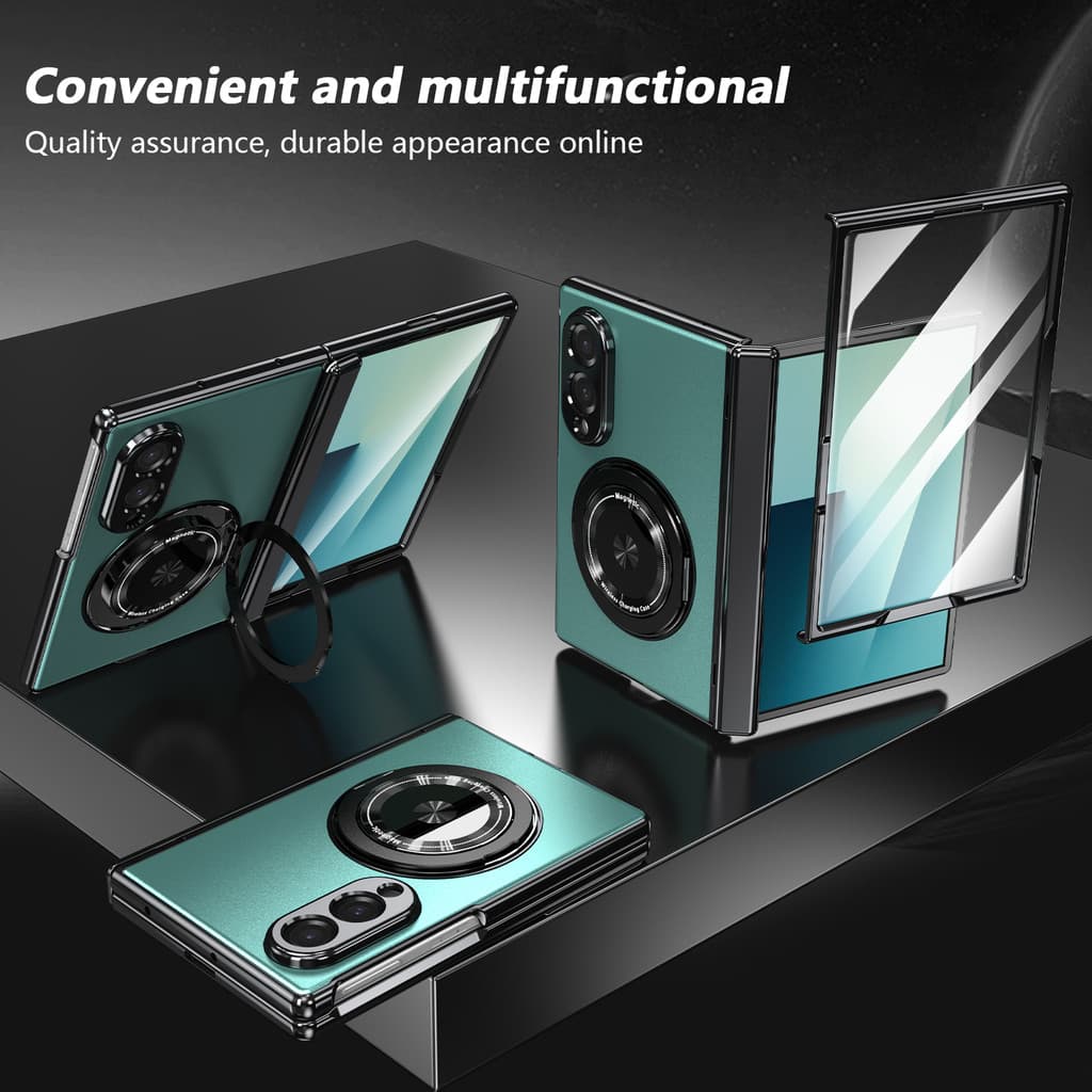 Capa De Telefone Para Samsung Galaxy Z Fold 8 Wide Fold8 Ultra Fold8 7 6 5 4 3 Fold7 Anel Magnético Magsafe Carga Sem Fi