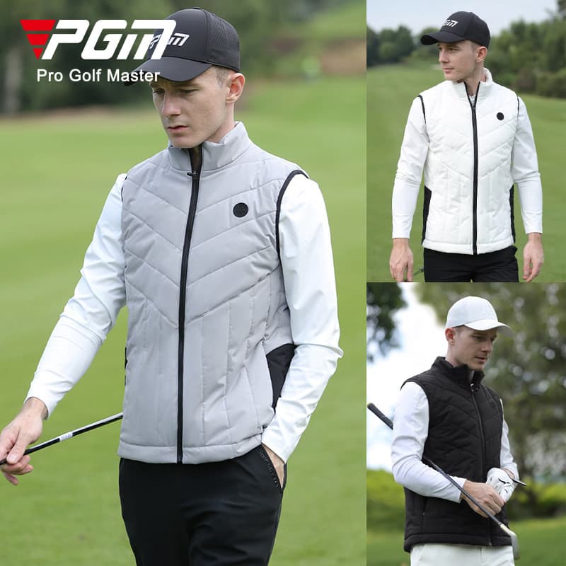 PGM Colete de Golfe Masculino Colete Acolchoado de Algodão Outono Inverno Jaqueta Térmica Colete Roupas Masculinas Tops