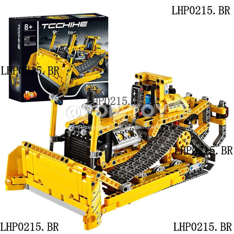 Novo 42028 617 Pçs Controle Remoto Engenharia Caminhão Rastreador Bulldozer Rc Usb Blocos De Construção Elétricos Brinqu