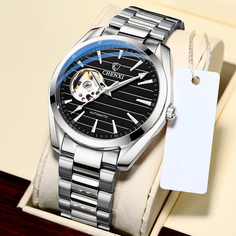 Relógio Automático de Marca Superior CHENXI, Relógio de Pulso Mecânico com Tourbillon para Homens, Relógio Masculino à P