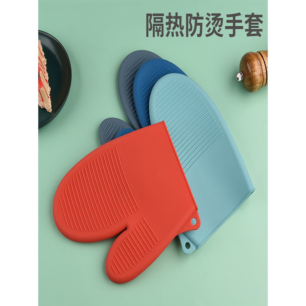Dois pacotes engrossados silicone microondas luvas de silicone luvas de isolamento térmico cozimento cozinha resistente