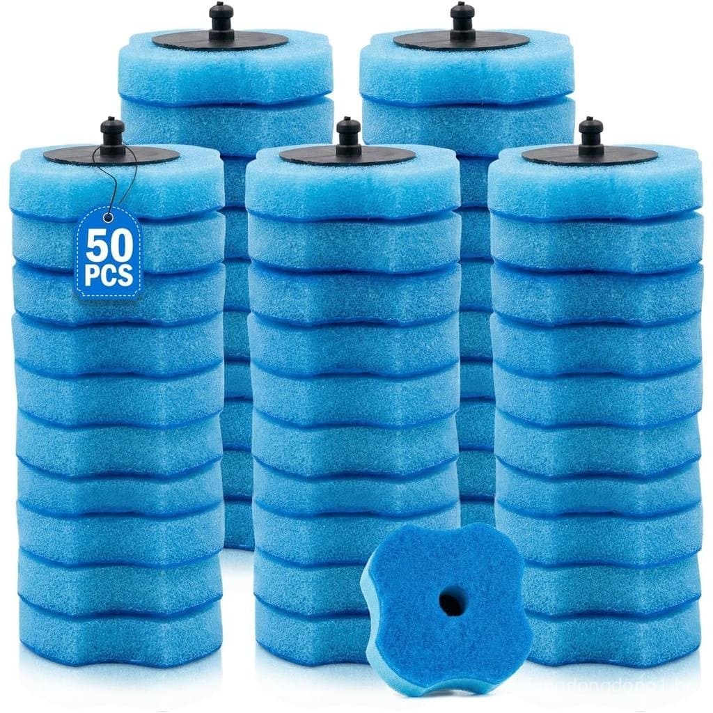 50 Refis para Escova de Vaso Sanitário, Cabeças de Reposição para Almofadas de Limpeza de Banheiro, Refis Descartáveis p