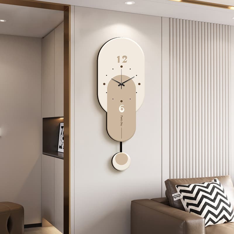 2026 novo estilo sala de estar relógio de parede estilo creme restaurante relógio pendurado na parede relógio criativo p