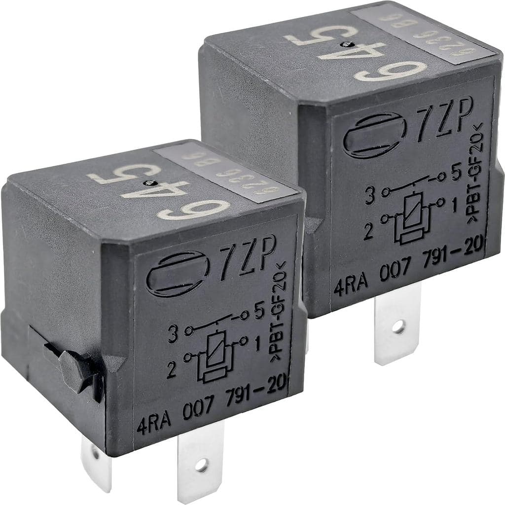 Relé 645 4H0951253A 4 Pinos 12V 40A SPST Relé Automotivo Multiuso (Pacote com 2) Compatível com Veículos Volkswagen e Au