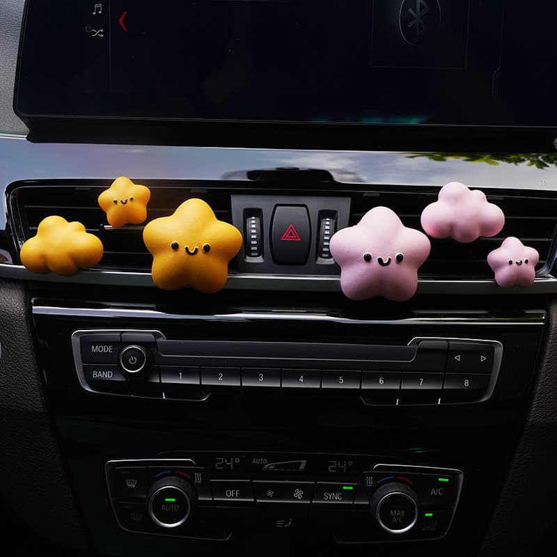 ENVIO RÁPIDO Novo Difusor de Aromaterapia para Carro com Clipe de Ventilação Premium Estilo Estrela da Sorte, Decoração