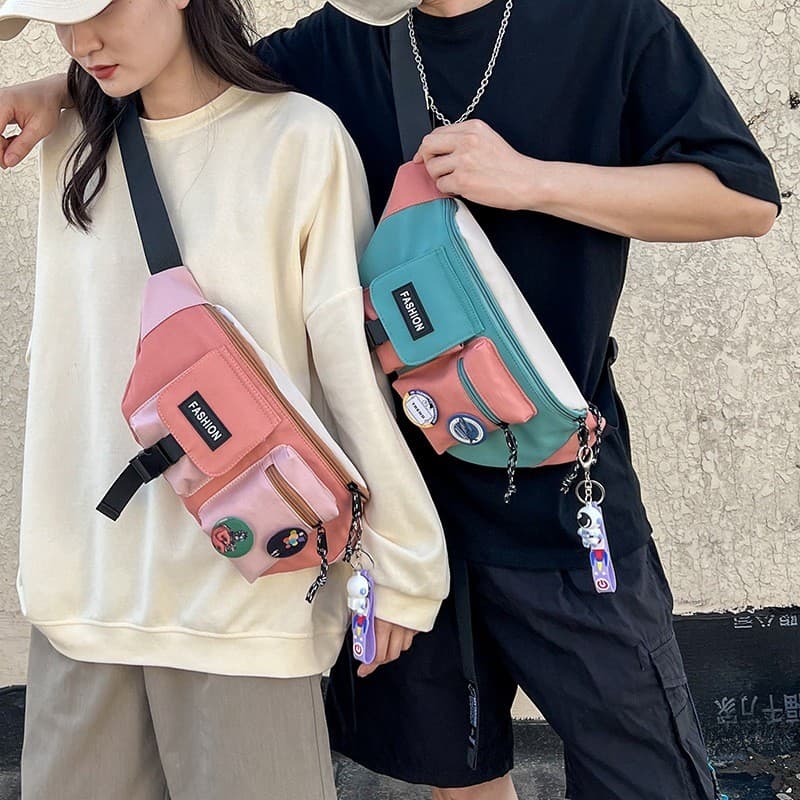 Bolsa de cintura feminina elegante, bolsa de peito esportiva em várias cores, nova mochila masculina, bolsa casual moder