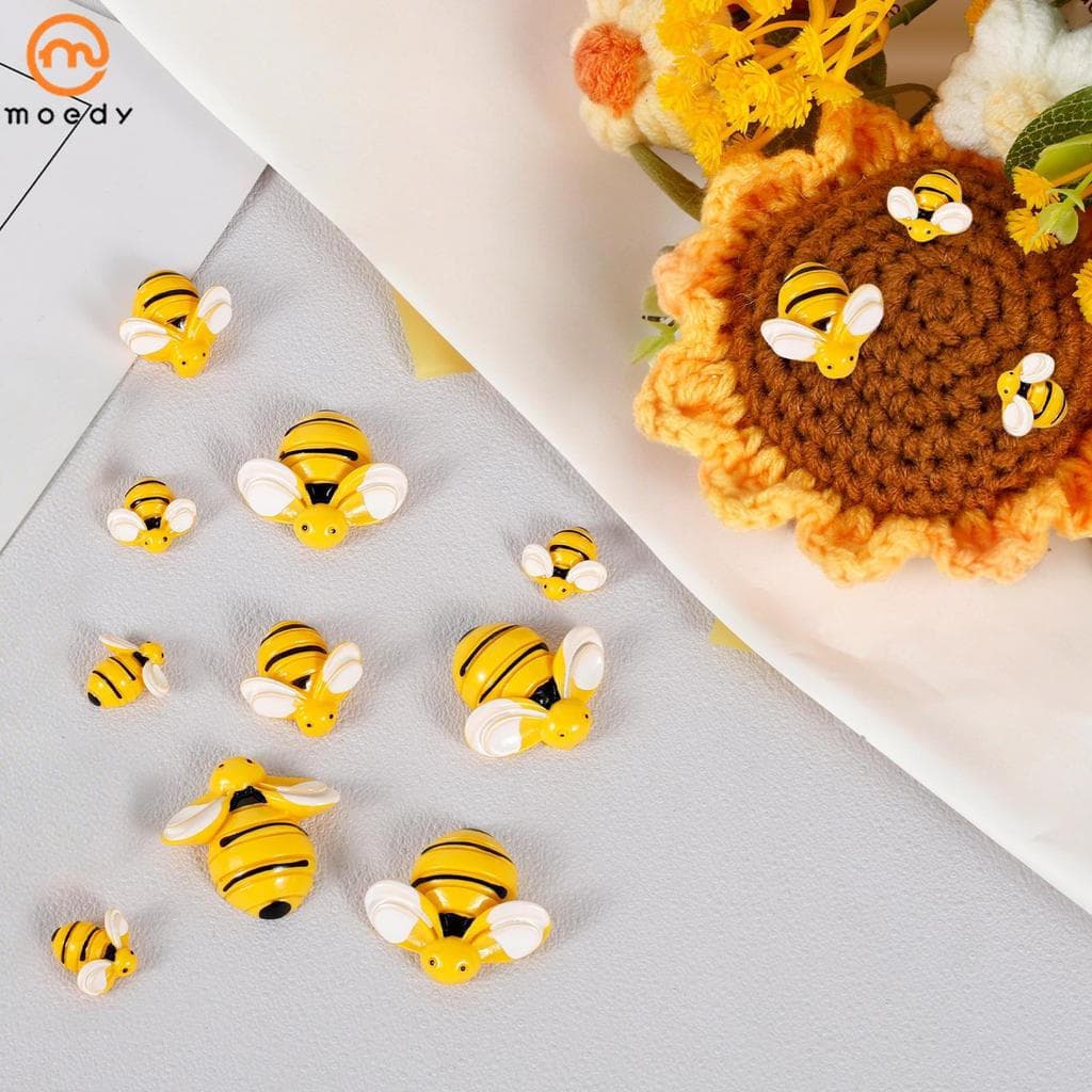 Mini Conjunto De Abelha De Resina Realista , Autoadesivo , Figura Vívida , Acessório , Decoração , Enfeite Multiuso , SH