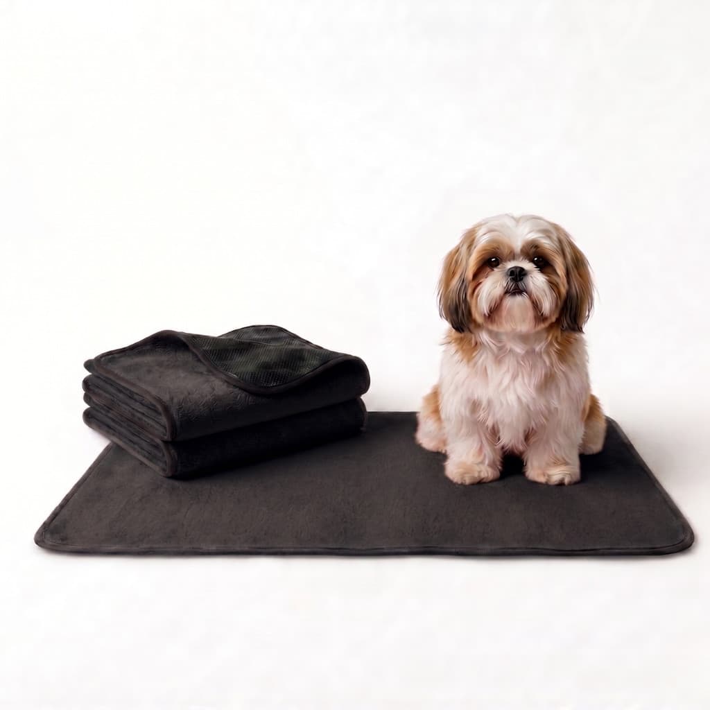 Kit 3 Tapetes Higiênicos - Banheiro Para Cães Preto - 70x50cm Forrado com Lona Impermeável
