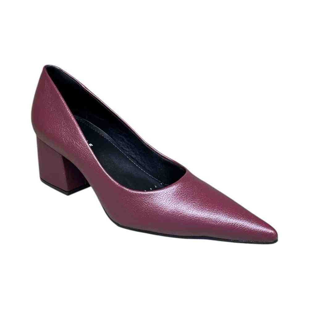 SCARPIN LIALINE 2293124.71568 EM COURO SALTO BLOCO BICO FINO