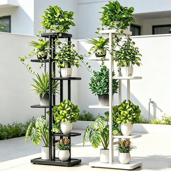 Suporte de Plantas Multinível Estante Expositora para Vasos e Flores Jardim Interno Sala Varanda Uso Interno e Externo
