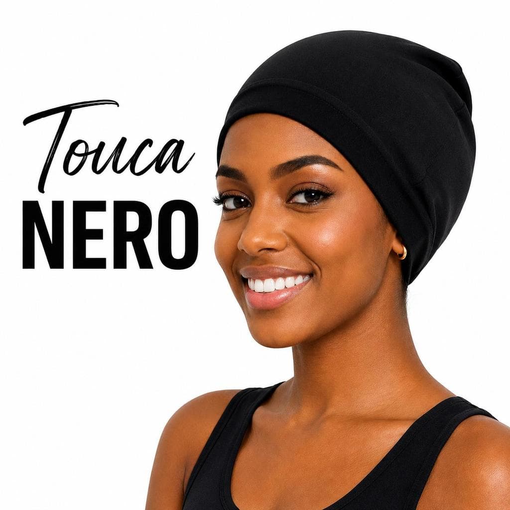Touca Nero Anti Frizz para Dormir e Alisar o Cabelo Com Faixa Elástica
