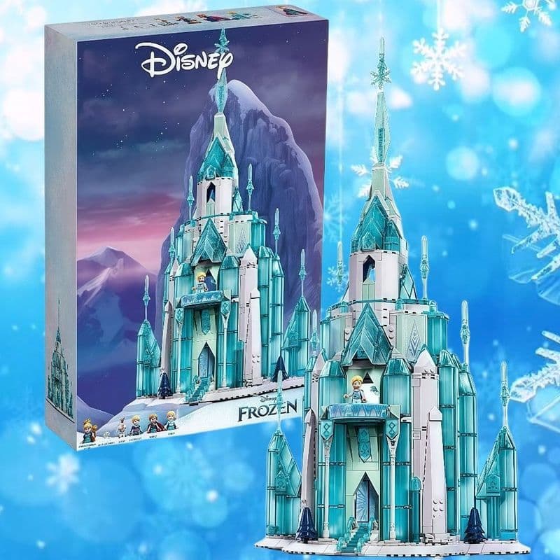 786 PCS Compatível Lego Disney Princesa Elsa Castelo Montado Bloco de Construção Brinquedo Presente para Menina