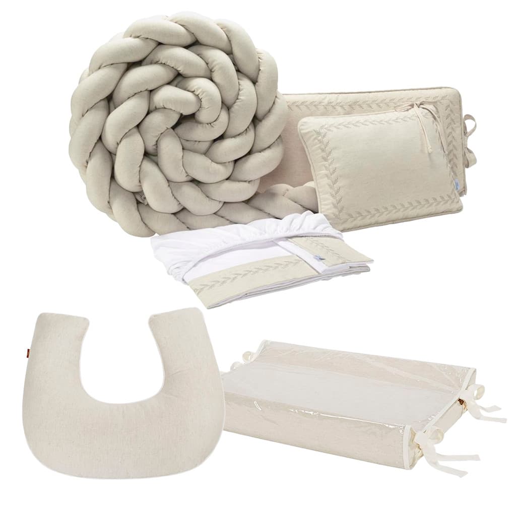 Enxoval Menino Menina Com 3 Peças Almofada + Trocado e Kit Berço 100% Algodao Batistela