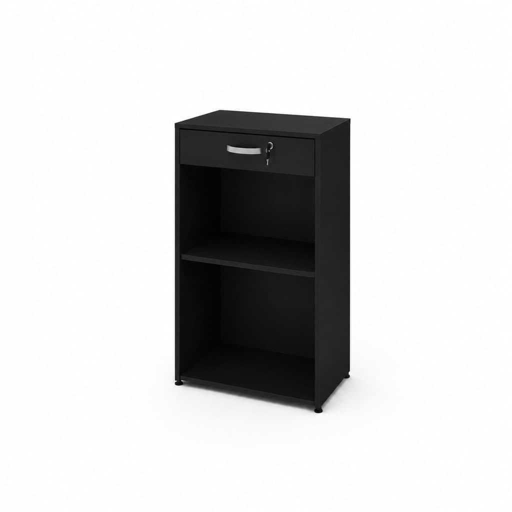 Balcão Caixa 60x40cm Para Atendimento e Recepção Comercial Com Gaveta e Fechadura