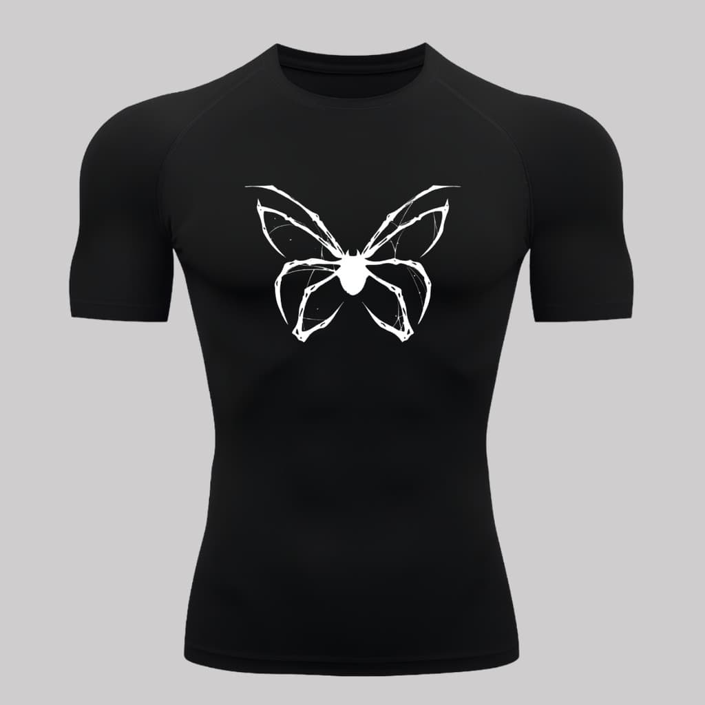 Camiseta Masculina UV 50+ Segunda Pele Spider Aranha Compressão Manga Curta