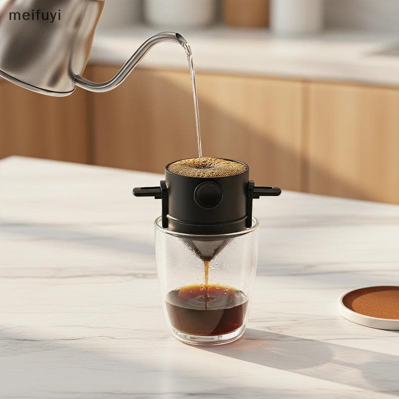 [MF] Gotejador De Café Lavável Dobrável Pendurado Filtro De Ouvido Reutilizável Sem BPA Para Prazer Ao Ar Livre Em Escri