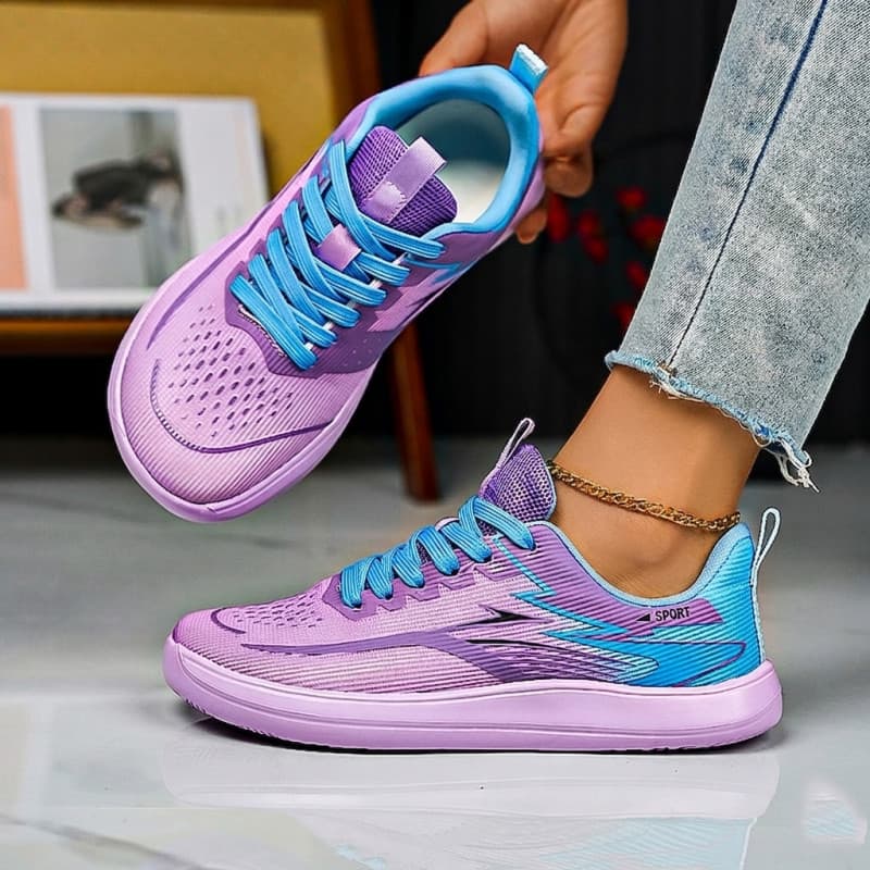 Tênis Masculinos de Malha com Cores em Degradê, Leves, com Cadarço, Estilo Casual e Fashion