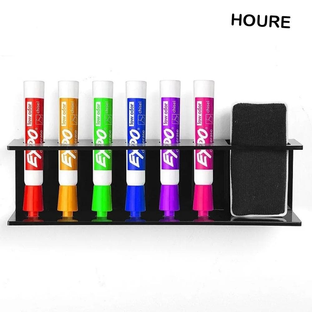 Suporte De Canetas Marcadoras HOURE , Marcador De Quadro Branco Acrílico Doméstico E Borracha , Caneta De 6 Furos Montad