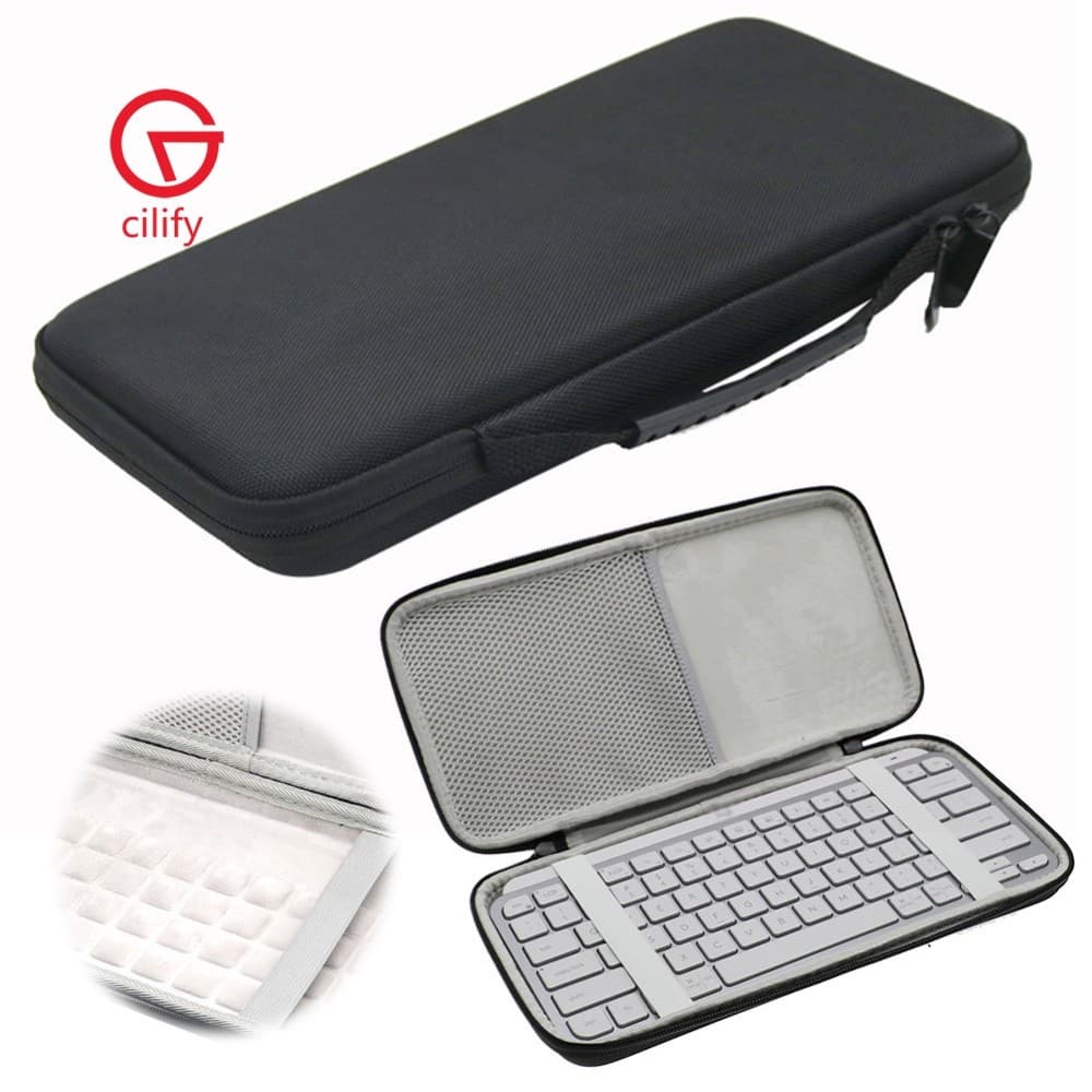 Estojo Rígido De EVA Iluminado Para Armazenamento De Teclado , De Transporte Teclas Logitech MX , Mini Sem Fio