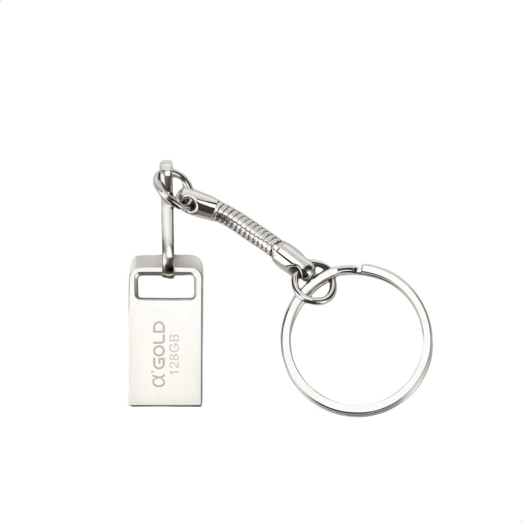 MINI PEN DRIVE 128GB COM CHAVEIRO AGOLD PNM-66