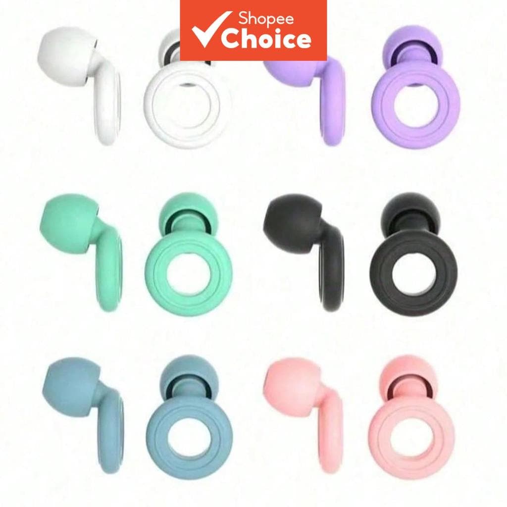 8 peças/conjunto de protetores auriculares reutilizáveis de silicone, 1 par de protetores auriculares com 2 pares de