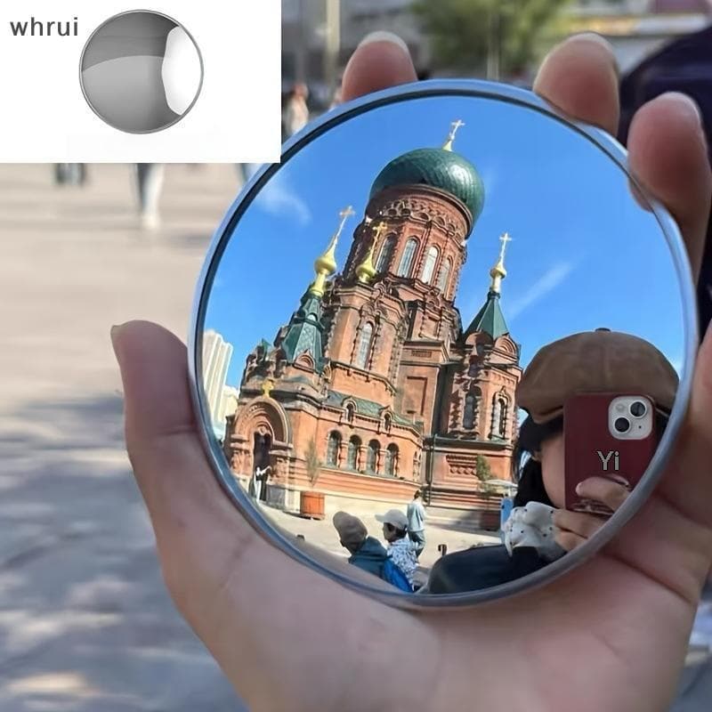 [WHRUI] Espelho De Viagem Convexo Portátil-Reflexão Grande Angular , Mini Selfie Para Tiro De Ritmo Criadores De Conteúd